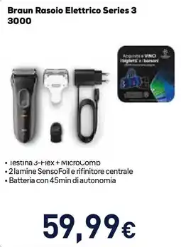 Unieuro Braun Rasoio Elettrico Series 3 3000 offerta