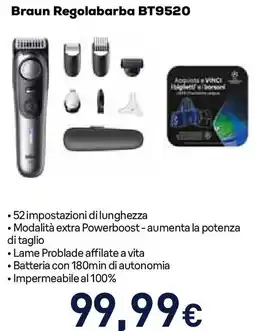 Unieuro Braun Regolabarba BT9520 offerta