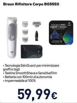Unieuro Braun Rifinitore Corpo BG5550 offerta