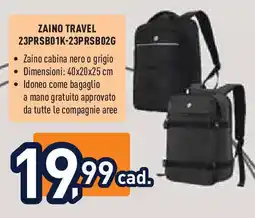 Unieuro Zaino travel 23PRSB01K-23PRSB02G offerta
