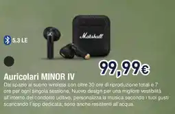 Unieuro Marshall Auricolari MINOR IV offerta