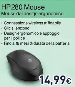 Unieuro HP 220 Mouse dal design ergonomico offerta