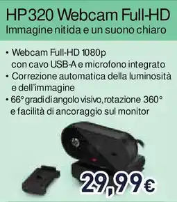 Unieuro hp HP320 Webcam Full-HD offerta