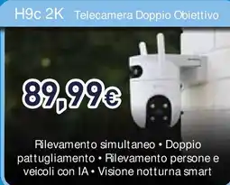 Unieuro EZVIZ H9C 2K Telecamera Doppio Obiettivo offerta