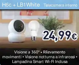 Unieuro EZVIZ H6c+LB1 White Telecamera interno offerta