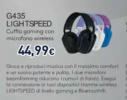 Unieuro Logitech LIGHTSPEED Cuffia gaming con microfono wireless offerta