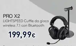 Unieuro Logitech PRO X2 LIGHTSPEED Cuffie da gioco wireless 7.1 con Bluetooth offerta