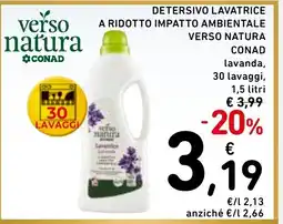 Spazio Conad Detersivo lavatrice a ridotto impatto ambientale verso natura conad offerta