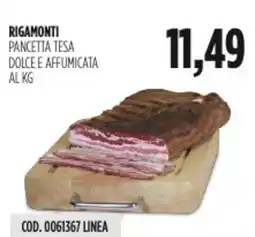 Carico Cash & Carry Rigamonti pancetta tesa dolce e affumicata offerta