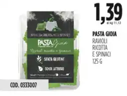 Carico Cash & Carry Pasta gioia ravioli ricotta e spinaci offerta