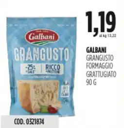 Carico Cash & Carry Galbani grangusto formaggio grattugiato offerta