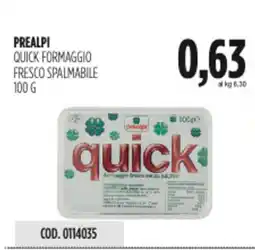 Carico Cash & Carry Prealpi quick formaggio fresco spalmabile offerta