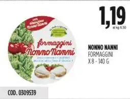 Carico Cash & Carry Nonno nanni formaggini offerta