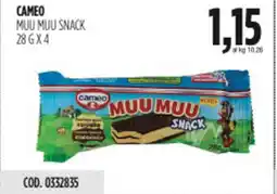 Carico Cash & Carry Cameo muu muu snack offerta