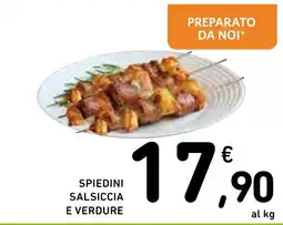 Spazio Conad Spiedini salsiccia e verdure offerta