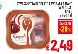 A&O G7 vaschetta di gelato lavorato a mano vari gusti offerta