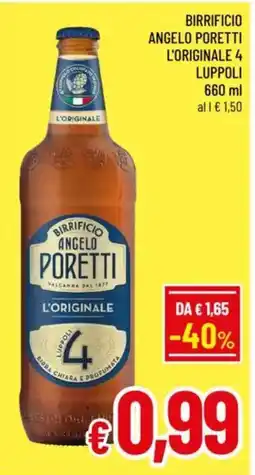 A&O Birrificio angelo poretti l'originale 4 luppoli offerta