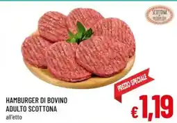A&O Hamburger di bovino adulto scottona all'etto offerta
