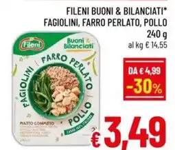 A&O Fileni buoni & bilanciati* fagiolini, farro perlato, pollo offerta