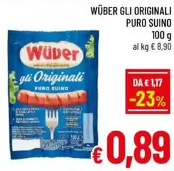 Wüber gli originali puro suino