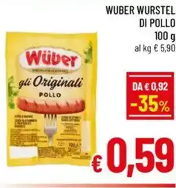 A&O Wuber wurstel di pollo offerta