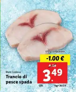 Lidl Trancio Di Pesce Spada offerta
