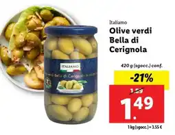 Lidl Olive verdi Bella di Cerignola offerta