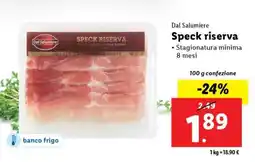 Lidl Speck riserva offerta