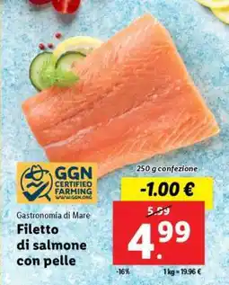 Lidl Filetto di salmone con pelle offerta