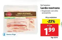 Lidl Lardo nostrano offerta