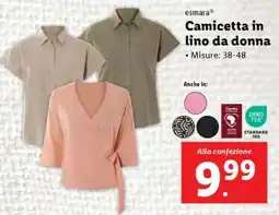 Lidl Camicetta in lino da donna offerta