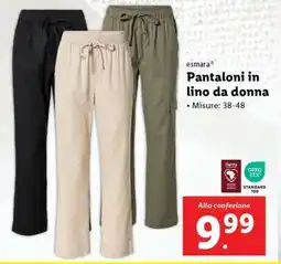 Lidl Pantaloni in lino da donna offerta
