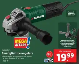 Lidl PARKSIDE Smerigliatrice angolare offerta
