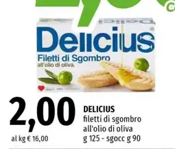 Famila DELICIUS filetti di sgombro all'olio di oliva offerta