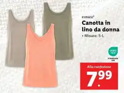 Lidl Canotta in lino da donna offerta