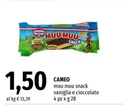 Famila CAMEO muu muu snack vaniglia e cioccolato offerta