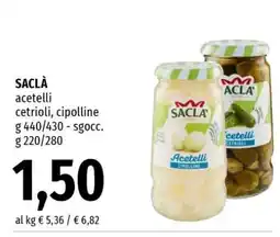 Famila SACLÀ acetelli cetrioli, cipolline offerta