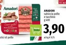 Famila AMADORI salsiccia pollo e tacchino offerta
