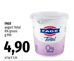 Famila FAGE yogurt Total 0% grassi offerta