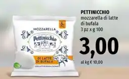 Famila PETTINICCHIO mozzarella di latte di bufala offerta
