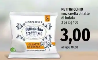 Famila PETTINICCHIO mozzarella di latte di bufala offerta