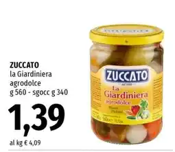 Famila ZUCCATO LA GIARDINIERA AGRODOLCE offerta