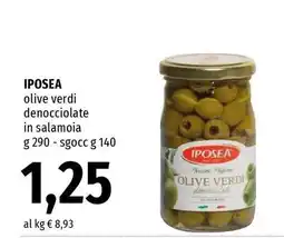 Famila IPOSEA olive verdi denocciolate in salamoia offerta