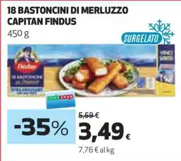 Coop 18 Bastoncini di Merluzzo Capitan Findus offerta