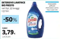 Coop Detersivo Lavatrice Bio Presto offerta