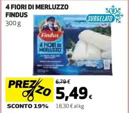 Coop 4 FIORI DI MERLUZZO FINDUS offerta
