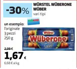 Coop WÜRSTEL WÜBERONE WÜBER offerta