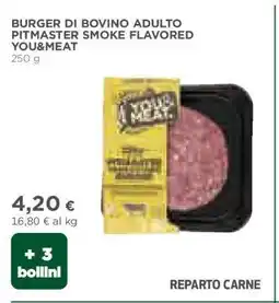Coop BURGER DI BOVINO ADULTO PITMASTER SMOKE FLAVORED YOU&MEAT offerta