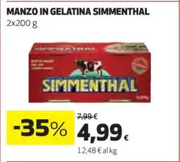Coop MANZO IN GELATINA SIMMENTHAL offerta