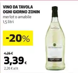 Coop VINO DA TAVOLA OGNI GIORNO ZONIN offerta